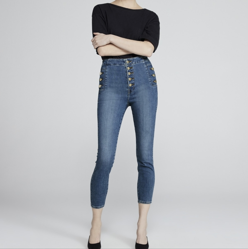 J Brand Jeans. Natasha Sky High Cropped Skinny. Worn Once. Size 32.